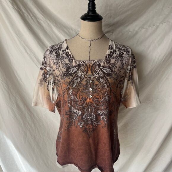 Appropriate Behavior Brown Women's L Blouse - Picture 1 of 4